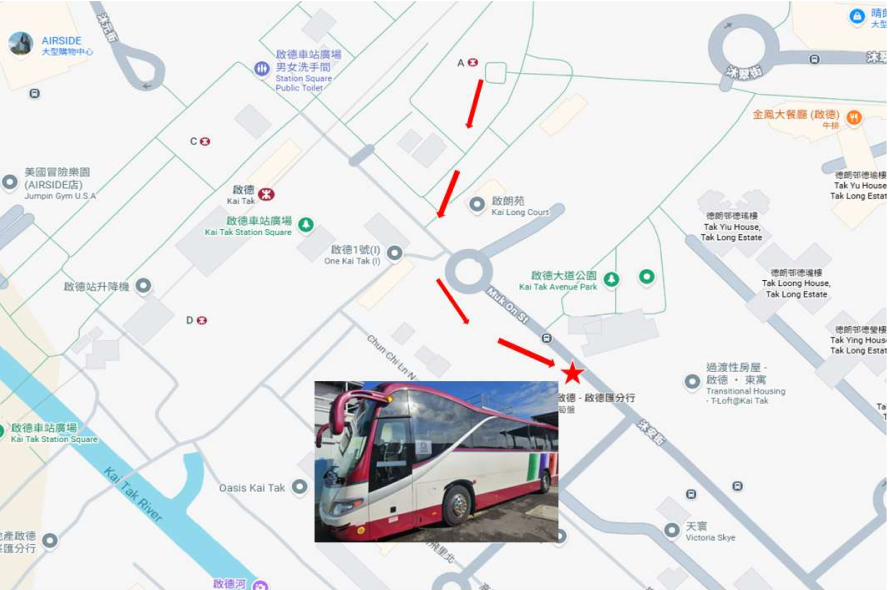 Shuttle Bus Stop Location Map